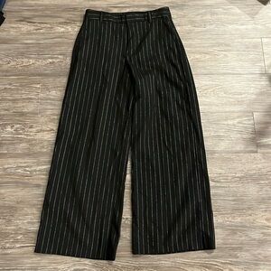 Gap black pinstriped trousers 10